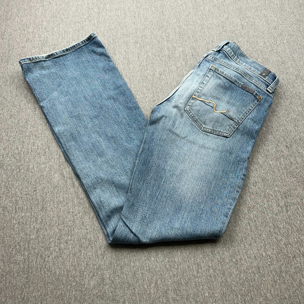 7 For All Mankind Original Bootcut Light Wash Jeans Womens 27 (28x33.5) Low Rise